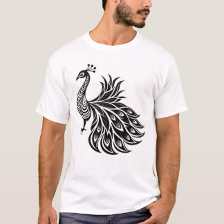Radiant Peacock Glory T-shirt Design