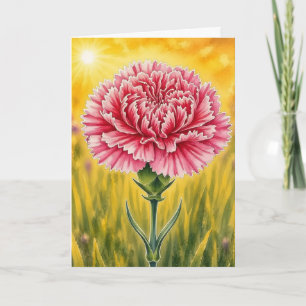 Radiant Petal Series – Pink Carnation Card
