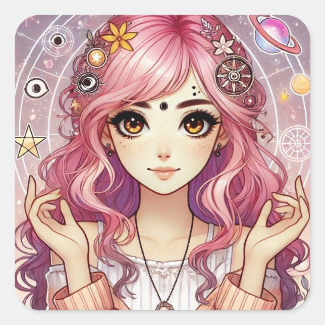 Radiant Pink Dream Aura Sticker Sheet (Front)