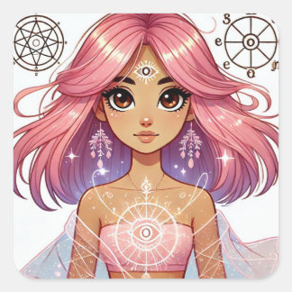 Radiant Pink Dream Aura Sticker Sheet