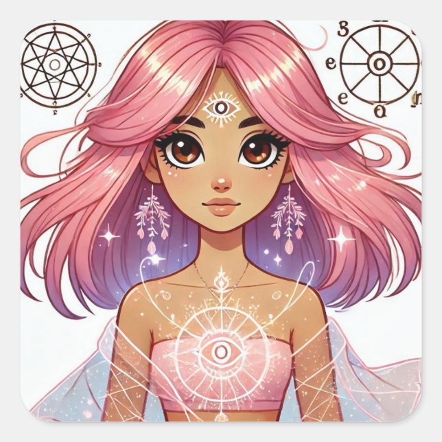 Radiant Pink Dream Aura Sticker Sheet (Front)