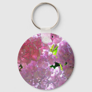 Radiant Pink Hydrangeas Keychain