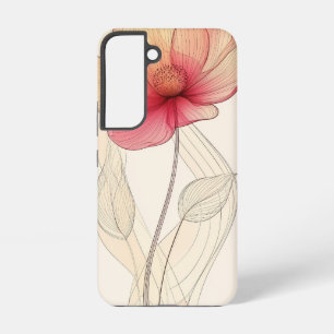 Radiant Poppy Sketch Phone Case