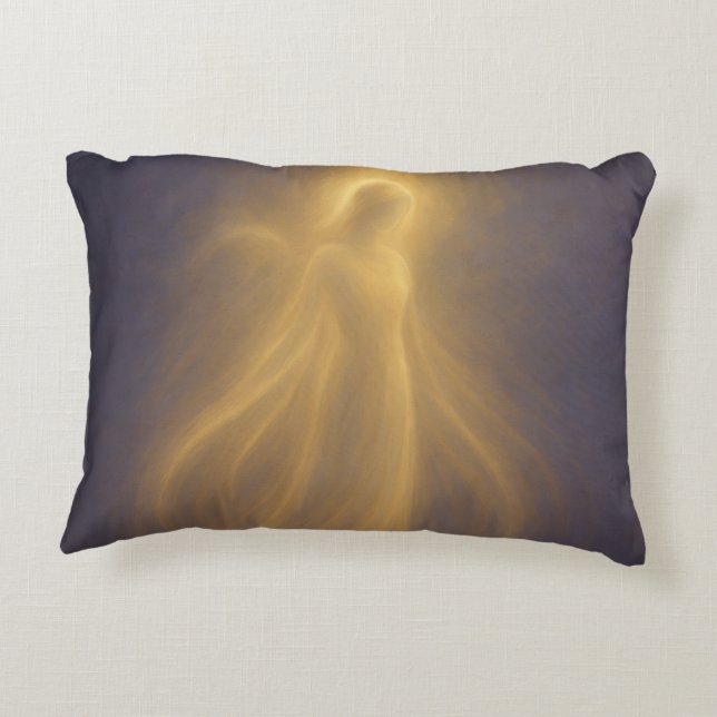 Radiant Presence Angel of Golden Light Accent Pillow (Back)