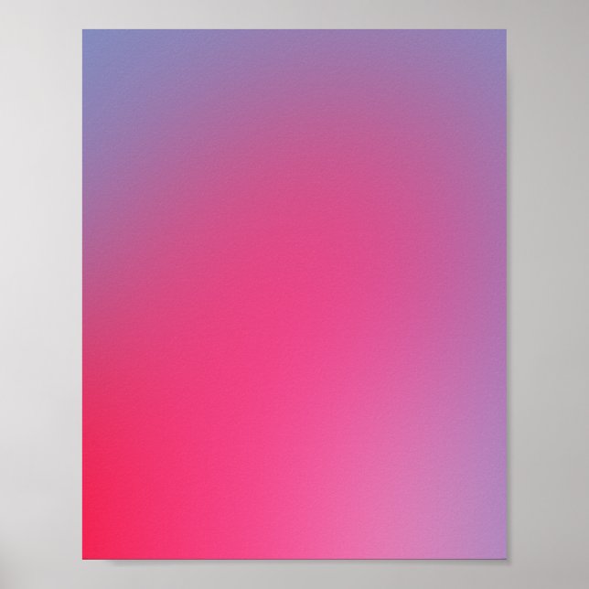 Radiant Purple And Pink Gradient Poster (Front)