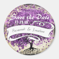 Radiant Purple Romantic Heart Leaf Wedding