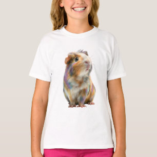 Radiant Rainbow Guinea Pig Fine Art Print T-Shirt