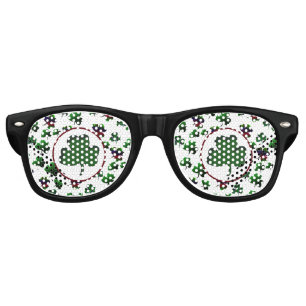 Radiant Rainbow Shamrock Retro Sunglasses