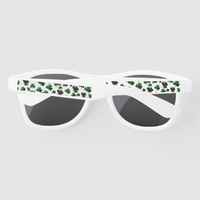 Radiant Rainbow Shamrock Sunglasses (Back)