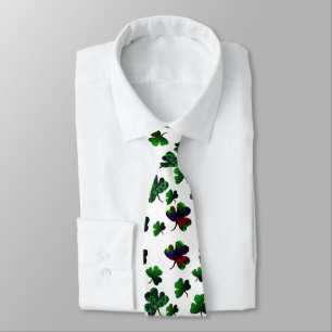 Radiant Rainbow Shamrock Tie