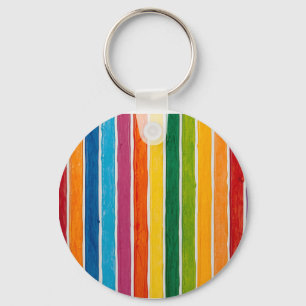 Radiant Rainbow Stripes Keychain