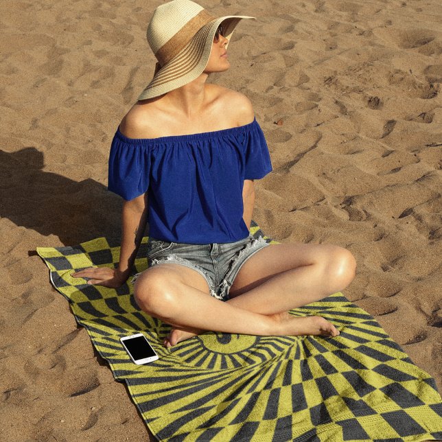 Radiant Rays Custom Sun Graphic Beach Towel (Creator Uploaded)