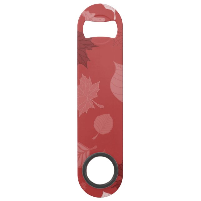 Radiant Red Fall Leaves Bar Key (Front)
