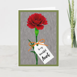 Radiant Red Mothers Day Card