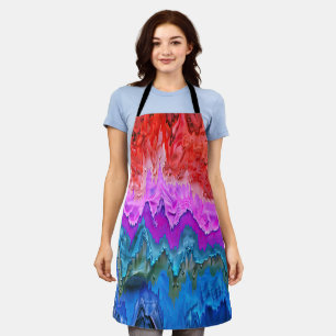 "Radiant Reflection" Colourful Abstract Art Apron