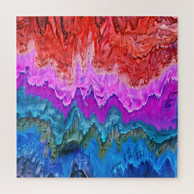 "Radiant Reflection" Colourful Abstract Art  Jigsaw Puzzle (Vertical)