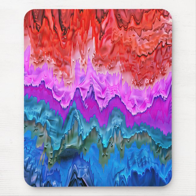 "Radiant Reflection" Colourful Abstract Art  Mouse Pad (Front)