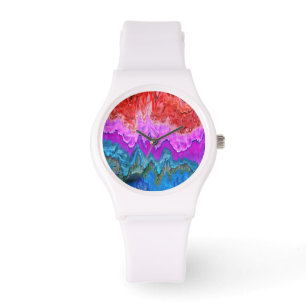 "Radiant Reflection" Colourful Abstract Art  Watch