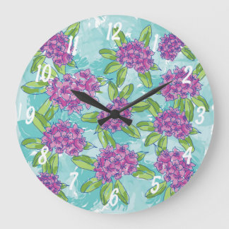 Radiant Rhododendron Wall Clock