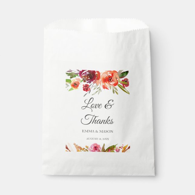 Radiant Romance Wedding Personalized Favour Bag (Front)