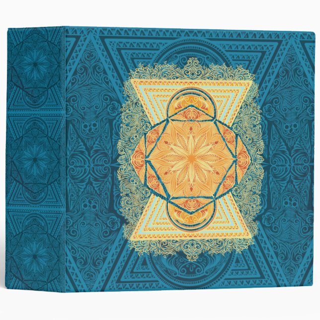 Radiant Sacred Geometry Mandala Binder (Front/Spine)