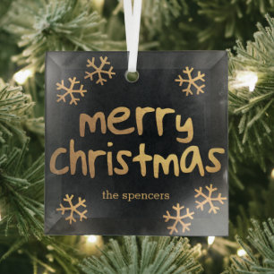 Radiant Snowflakes Custom Christmas Ornament