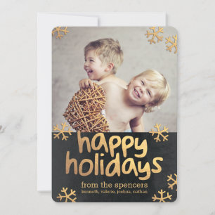 Radiant Snowflakes General Holiday Photo Cards