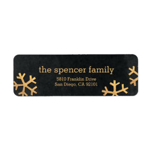 Radiant Snowflakes Holiday Return Address Labels
