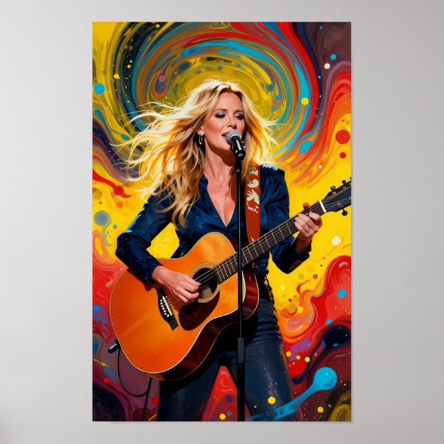 Radiant Songbird in Psychedelic Colour Poster (Front)