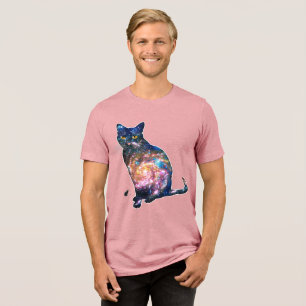 Radiant Space In Cat T-shirt Tri-Blend Shirt