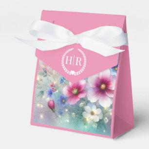 Radiant Sparkling Spring Blooms Wedding Favor Box