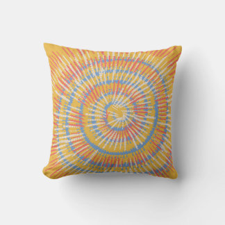 Radiant Spiral Burst Throw Pillow