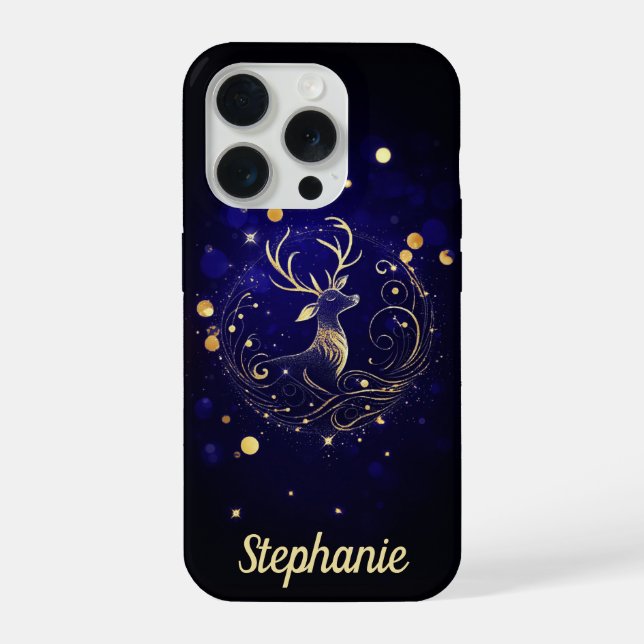 Radiant Stag in Gold iPhone Case (Back)