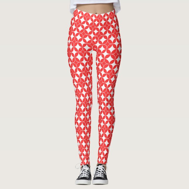 Radiant Starburst Geometric Leggings (Front)
