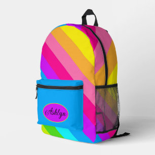 Radiant Stripes Printed Backpack