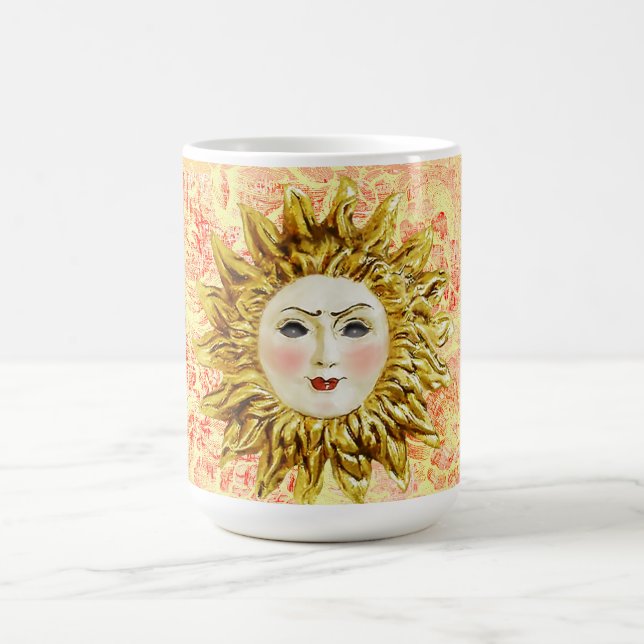Radiant Sun Face Coffee Mug (Center)