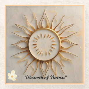 "Radiant Sun" Glass Coaster