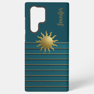 Radiant Sun on Teal Samsung Galaxy Case