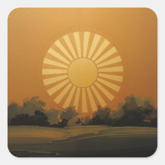 Radiant Sun Painting Images – A Timeless Symbol  Square Sticker