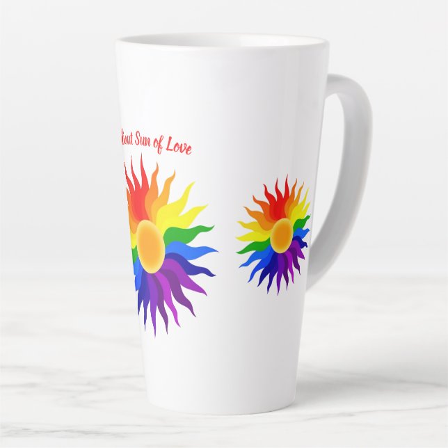 Radiant Sun  – Pride Art Latte Mug (Right Angle)