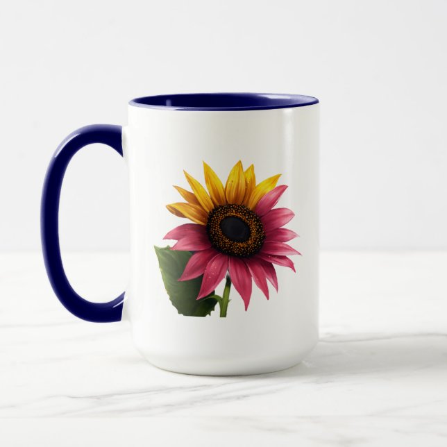 Radiant Sunflower Mug - 15 oz (Left)