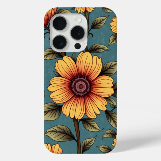 Radiant Sunflower Pattern Case (Back)