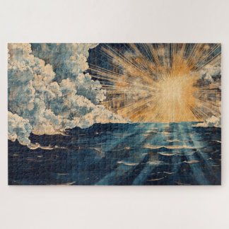 Radiant Sunrise Over the Ocean Jigsaw Puzzle