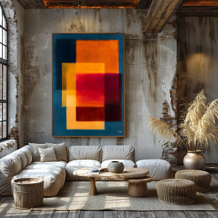 Radiant Threshold, Celestial Colour Fields Abstrac Poster