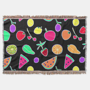 Radiant Tropic Neon Magic Throw Blanket