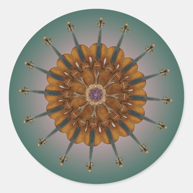 Radiant Violins Classic Round Sticker (Front)
