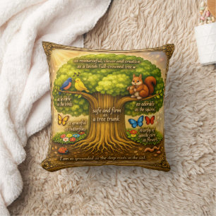 Radiant Visiontree Throw Pillow