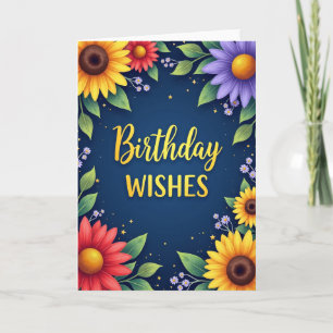 Radiant Wishes Birthday Card