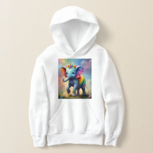 Radiant Wonders: The Rainbow Baby Unicorn Elephant