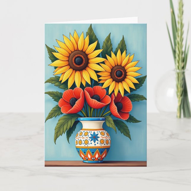 Radiant Yellow Birthday Card (Front)
